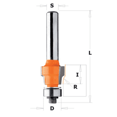 CMT C907 fréza zaoblovacia vydutá - R1,6 D12,7x9,5 S=8 HM (C90701511)