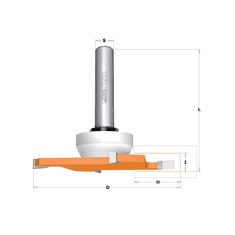 CMT C922 Tanierová drážkovacie fréza na CORIAN - D92x6,35 H27,3 S=12 HM (C92203311B)