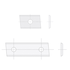 Igm Professional N014 žiletka tvrdokovová Z2 skosená - 30x12x1,5 Drevo P (N014-30151)