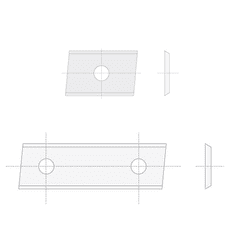 Igm Professional N014 žiletka tvrdokovová Z2 skosená - 30x12x1,5 Drevo L (N014-30152)