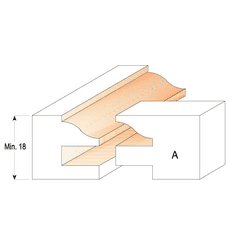 CMT C991 Sada fréz pre rám výplne - D44,4 t18-22 profil B S=12 HM (C99150211)