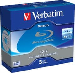 VERBATIM BD-R Blu-Ray 25GB/ 6x/ BAL WORM/ Jewel/ 5pack