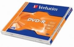 VERBATIM DVD-R 4.7GB MattSilver (1ks)