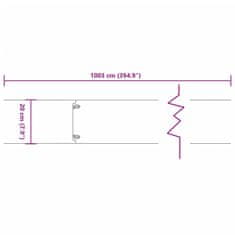 Vidaxl Obruby na trávnik 10 ks 20x103 cm pružná korténová oceľ