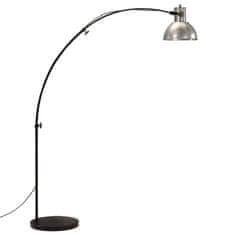Vidaxl Podlahová lampa 25 W starožitná strieborná 150 cm E27