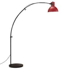 Vidaxl Podlahová lampa 25 W šmuhovaná červená 150 cm E27