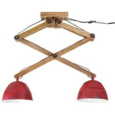 Petromila vidaXL Závesná lampa 25 W šmuhovaná červená 29x18x85 cm E27