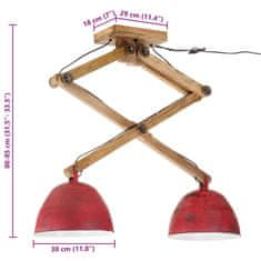 Petromila vidaXL Závesná lampa 25 W šmuhovaná červená 29x18x85 cm E27