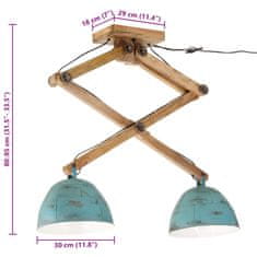 Petromila vidaXL Stropná lampa 25 W šmuhovaná modrá 29x18x85 cm E27