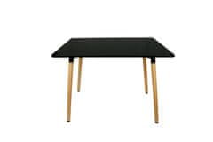 Výpredaj obliečok Čierny jedálenský stôl BERGEN 100x70 cm