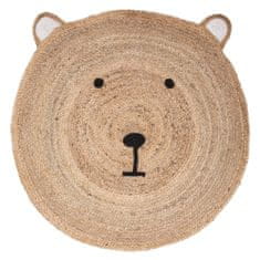 Výpredaj obliečok Detský jutový koberec BEAR HEAD 100 cm