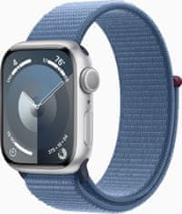 Apple Apple Watch S9/41mm/Silver/Sport Band/Winter Blue