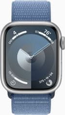 Apple Apple Watch S9/41mm/Silver/Sport Band/Winter Blue