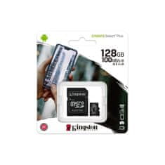 Kingston microSDXC 128GB SDCS2/128GB Canvas Select Plus CL10 UHS-I100 MB/s