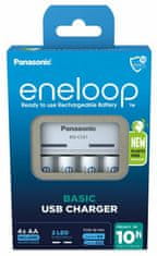 PANASONIC ENELOOP EKO nabíjačka BQ-CC61 USB + nabíjacie batérie AA 2000mAh 4ks