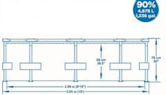 Bestway Bazén Bestway Steel Pro, 56679, kartušová filtrácia, 305x76 cm