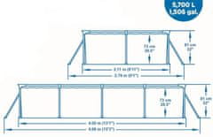 Bestway Bazén Bestway Steel Pro, 56424, kartušová filtrácia, 400x210x81 cm