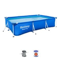 Bestway Bazén Bestway Steel Pro, 56411, kartušová filtrácia, 300x201x66 cm