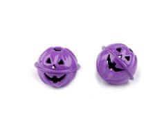 Rolnička tekvica halloween Ø30, 40 mm - (Ø30 mm) fialová (10 ks)