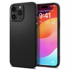 Spigen Obal / kryt na Apple iPhone 15 Pro čierne - SPIGEN Liquid Air