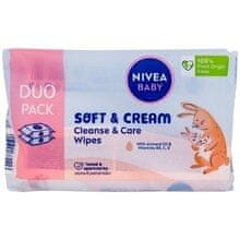 Nivea Nivea - Baby Soft & Cream Cleanse & Care Wipes - Čisticí a pečující vlhčené ubrousky 1.0ks 