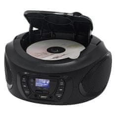 Roadstar Prehrávač , CDR-375D+/BK, prenosný, CD-R/RW, autostop, digitálny tuner DAB+, DAB, FM, USB, sieť