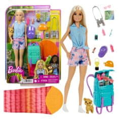 Mattel Bábika Barbie Malibu Camping traveller + príslušenstvo HDF73 ZA5086