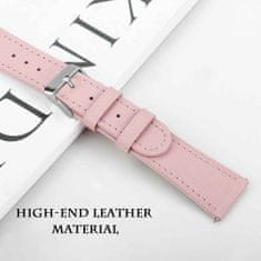 BStrap Leather Italy remienok na Garmin Vivoactive 5, pink