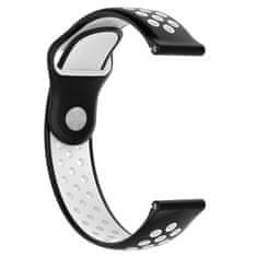 BStrap Silicone Sport remienok na Garmin Vivoactive 5, black/white