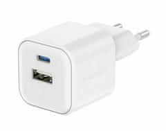 SWISSTEN síťový adaptér 12W 1× USB-C + 1× USB-A bílý (22071500)