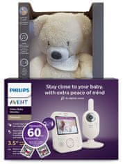 Philips Avent Chůvička dětská video SCD891/26+NATTOU Uspáváček 4v1 Sleepy Bear Beige 0m+