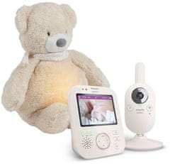 Philips Avent Chůvička dětská video SCD891/26 + NATTOU Uspáváček 4v1 Sleepy Bear Beige 0m+