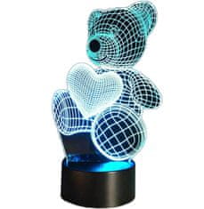 APT  ZD98J Nočná LED RGB lampička 3D medvedík