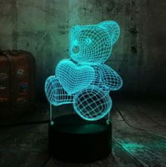 APT  ZD98J Nočná LED RGB lampička 3D medvedík