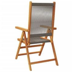 Petromila vidaXL Záhradné stoličky 2 ks sivé masívne akáciové drevo polypropylén
