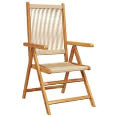 Petromila vidaXL Sklápacie záhradné stoličky 6 ks béžové masívne akáciové drevo