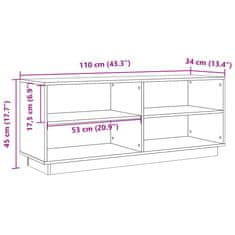 Petromila vidaXL Botník voskovohnedý 110x34x45 cm masívna borovica