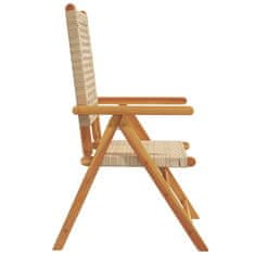 Petromila vidaXL Záhradné stoličky 2 ks béžové masívne akáciové drevo polyratan