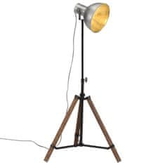 Petromila vidaXL Podlahová lampa 25 W starožitná strieborná 75x75x90-150 cm E27