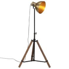 Petromila vidaXL Podlahová lampa 25 W starožitná mosadzná 75x75x90-150 cm E27