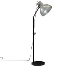 Petromila vidaXL Podlahová lampa 25 W starožitná strieborná 30x30x90-150 cm E27