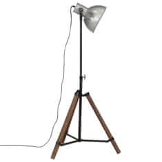 Petromila vidaXL Podlahová lampa 25 W starožitná strieborná 75x75x90-150 cm E27