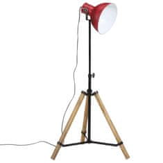 Petromila vidaXL Podlahová lampa 25 W šmuhovaná červená 75x75x90-150 cm E27