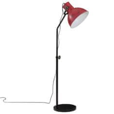 Petromila vidaXL Podlahová lampa 25 W šmuhovaná červená 30x30x90-150 cm E27