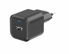 SWISSTEN síťový adaptér GaN 1x USB-C 35W PD + 1x USB-A 27W QC černý (22071210)