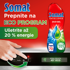 Somat Excellence Duo gél do umývačky proti mastnote 2 × 630 ml, 70 dávok