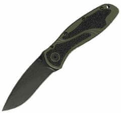 Kershaw 1670OLBLK BLUR - OLIVE/BLACK vreckový nôž 8,6 cm, čierna, zelená, hliník 