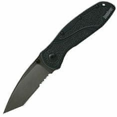 Kershaw 1670TBLKST BLUR TANTO Serrated Black vreckový nôž 8,6 cm, celočierna, hliník 