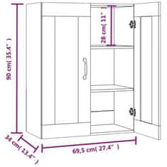 Vidaxl Závesná nástenná skrinka dub sonoma 69,5x34x90 cm