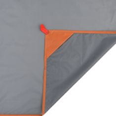 Vidaxl Pikniková deka s kolíkmi sivá a oranžová 205x155 cm